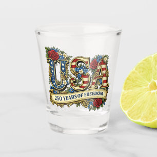 Verre A Shot 250e anniversaire des États-Unis d'Amérique