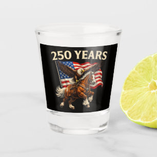 Verre A Shot 250e anniversaire USA cheval occidental aigle