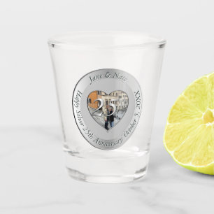 Verre A Shot 25e anniversaire de mariage + Photo