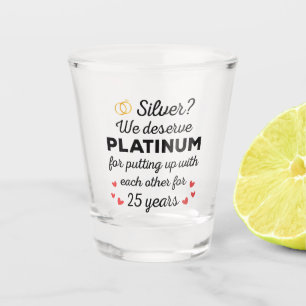Verre A Shot 25e anniversaire du Mariage I - Couple drôle d'arg