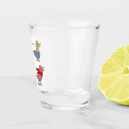 Verre A Shot 4 Oiseaux amusants Thunder_Cove (Droite)