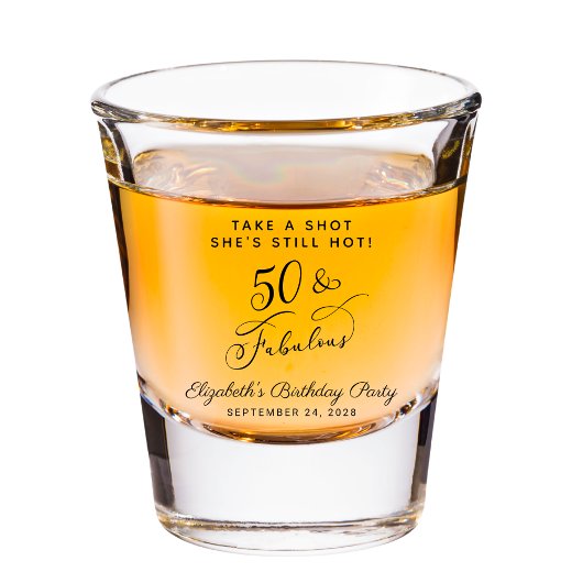 Verre A Shot 50 et fabuleux 50e anniversaire Fête Favor
