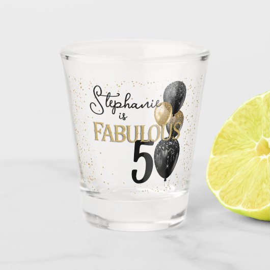 Verre A Shot 50 & Fabuleux Black Gold Glam Shot Glass (Devant)