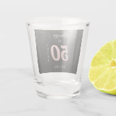 Verre A Shot 50e anniversaire de l'image personnalisée (Dos)
