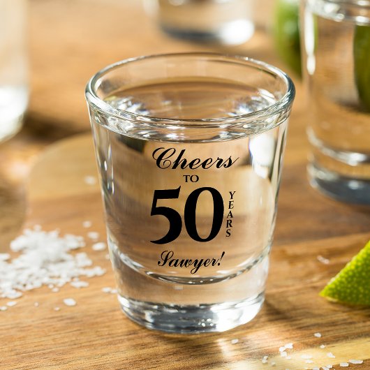 Verre A Shot 50e anniversaire Personnalisé