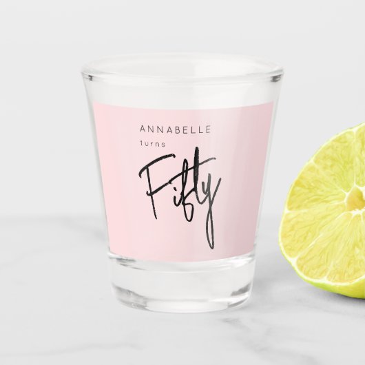 Verre A Shot 50ème cinquantième anniversaire moderne (Devant)