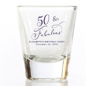 Verre A Shot 50th Birthday Purple Party Favor