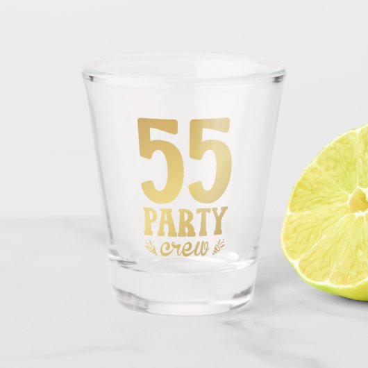 Verre A Shot 55e anniversaire de l'équipage du parti (Devant)