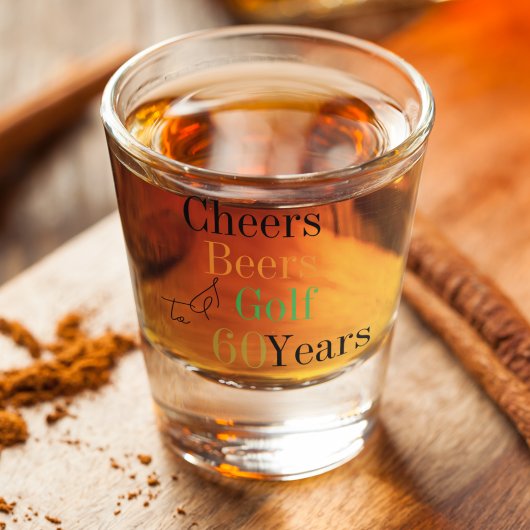 Verre A Shot 60e Anniversaire Golf Cheers Bières Mini Fête