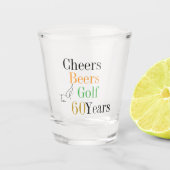 Verre A Shot 60e Anniversaire Golf Cheers Bières Mini Fête (Devant)