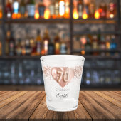 Verre A Shot 70e anniversaire rose nom des ballons d'or