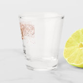 Verre A Shot 70e anniversaire rose or blus confetti nom (Droite)