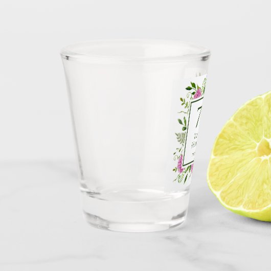 Verre A Shot 75e anniversaire Hydrangeas roses (Gauche)