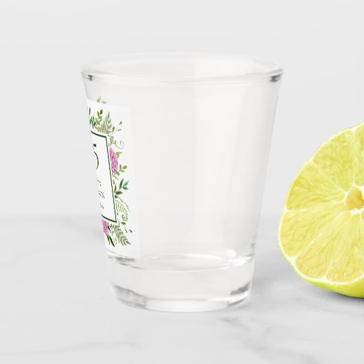 Verre A Shot 75e anniversaire Hydrangeas roses (Droite)