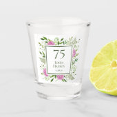 Verre A Shot 75e anniversaire Hydrangeas roses (Devant)