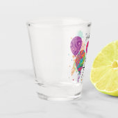 Verre A Shot 75e Ballons d'anniversaire de l'Aqua violet Nom pe (Gauche)