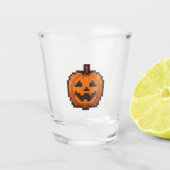 Verre A Shot 8-bit Retro Jack O' Lantern (Devant)