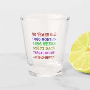 Verre A Shot 90e anniversaire Jalons