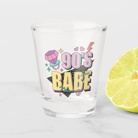 Verre A Shot "90s Babe" Nostalgic Cadeau (Devant)