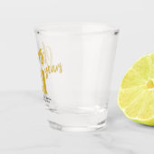 Verre A Shot À 21 ans chic or écriture 21e anniversaire (Droite)