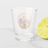 Verre A Shot Abou Dhabi Émirats arabes unis Emblem Skyline (Dos)