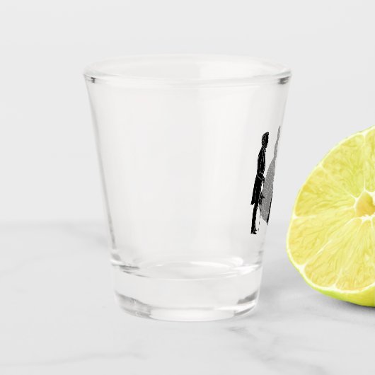 Verre A Shot abraham lincoln mary todd lincoln silhouette (Gauche)