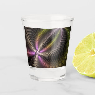 Verre A Shot Abstrait brillant Trippy coloré 3D Fractal Art