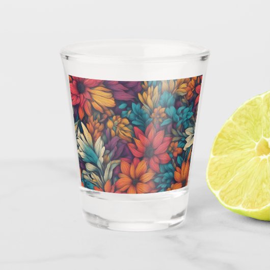 Verre A Shot Abstrait floral #60 (Devant)