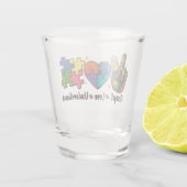 Verre A Shot Accepter l'amour comprendre - Coeur de Sensibilisa (Dos)