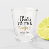 Verre A Shot acclamations Jour de l'année mot art ajouter nom f (Devant)