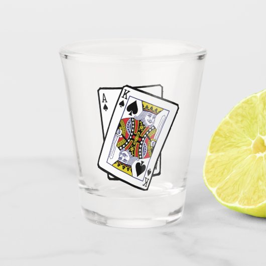 Verre A Shot Ace et Roi des Pique 21e anniversaire (Devant)