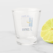 Verre A Shot Açores Drapeau bleu Personnalisation (Dos)