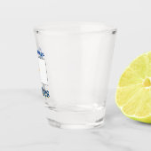 Verre A Shot Açores Drapeau bleu Personnalisation (Droite)
