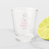 Verre A Shot Adorable Chat dans un Casquette d'anniversaire (Dos)