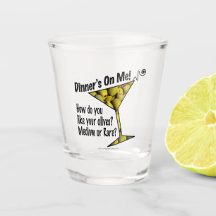 Verre A Shot Aimez-Vous Vos Olives Moyennes ou Rares ? Cocktail