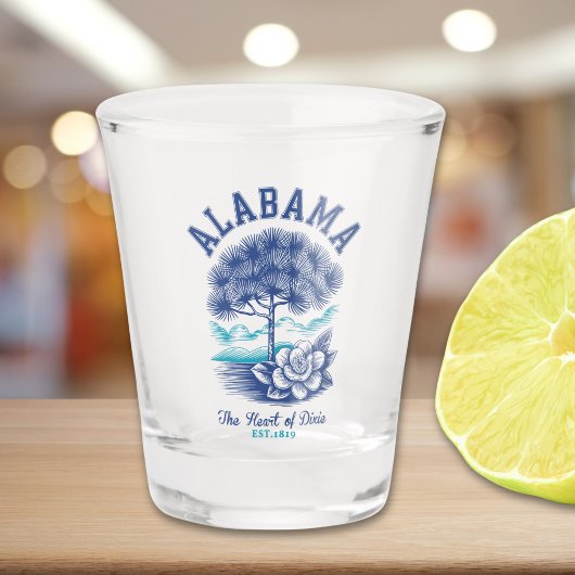 Verre A Shot Alabama Love – Camellia State Flower & Tree
