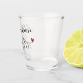 Verre A Shot Albanais au coeur, j'aime l'Albanie (Droite)