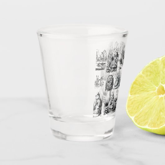 Verre A Shot Alice's Adventures in Wonderland Motif (Gauche)