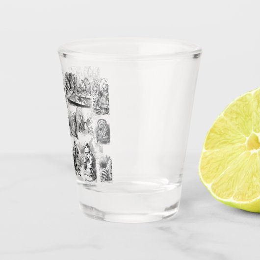 Verre A Shot Alice's Adventures in Wonderland Motif (Droite)