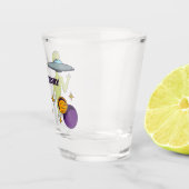 Verre A Shot Alien spatial avec soucoupe volante personnalisée (Droite)