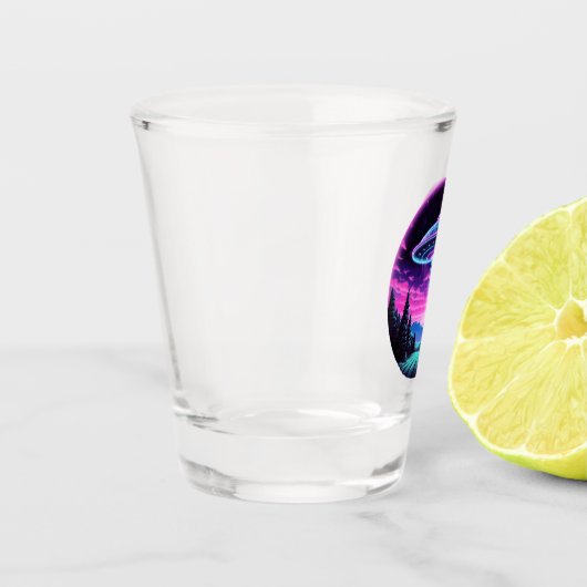 Verre A Shot Alien vaisseau spatial rétro futuriste (Gauche)