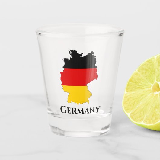 Verre A Shot Allemagne - Carte du drapeau allemand (Devant)