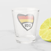 Verre A Shot Allemagne Code Pays Coeur Drapeau, DEU (Dos)