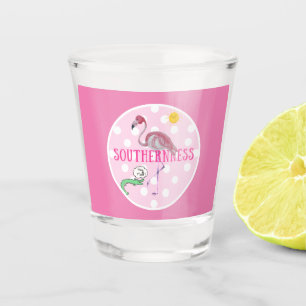 Verre A Shot Alligator de Flamant rose mou personnalisé Sun
