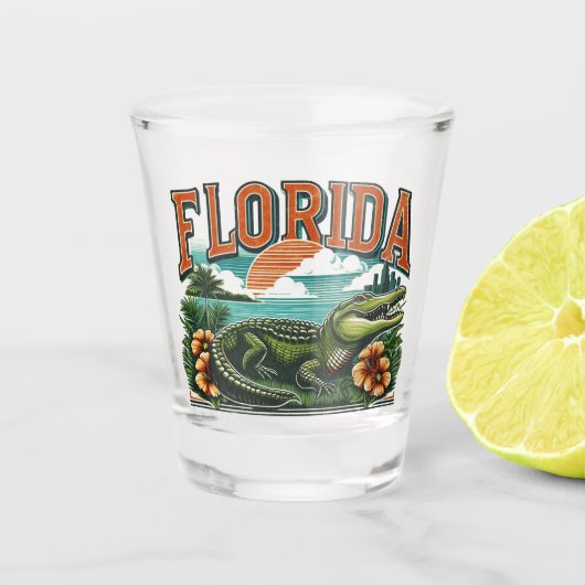 Verre A Shot Alligator de Floride rétro (Devant)