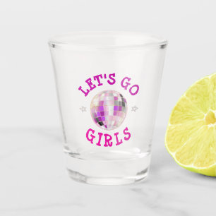 Verre A Shot Allons à la fête des filles de Bachelorette rose  