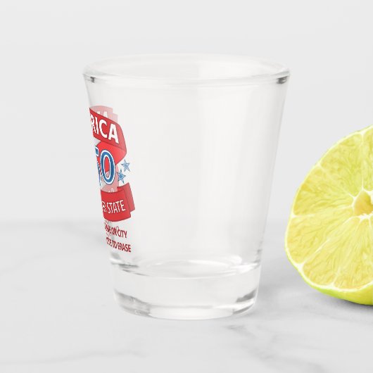 Verre A Shot America 250 Add State Independence Day Keepsake (Droite)