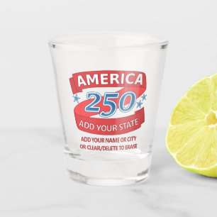 Verre A Shot Amérique 250 Ajouter le jour de l'indépendance de 
