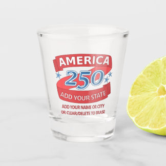 Verre A Shot Amérique 250 Ajouter le jour de l'indépendance de