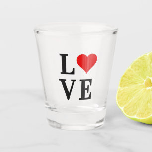 Verre A Shot Amour et Coeur Minimaliste Élégant